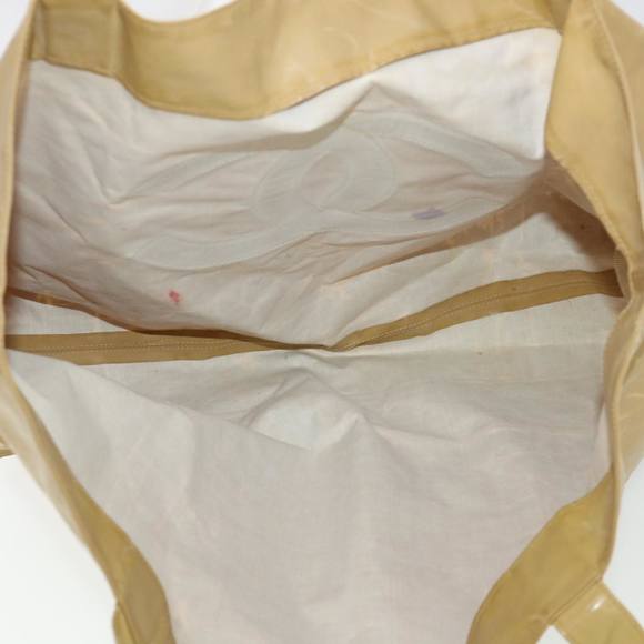 CHANEL Shoulder Bag Enamel Beige CC Auth bs5025 - Picture 10 of 16